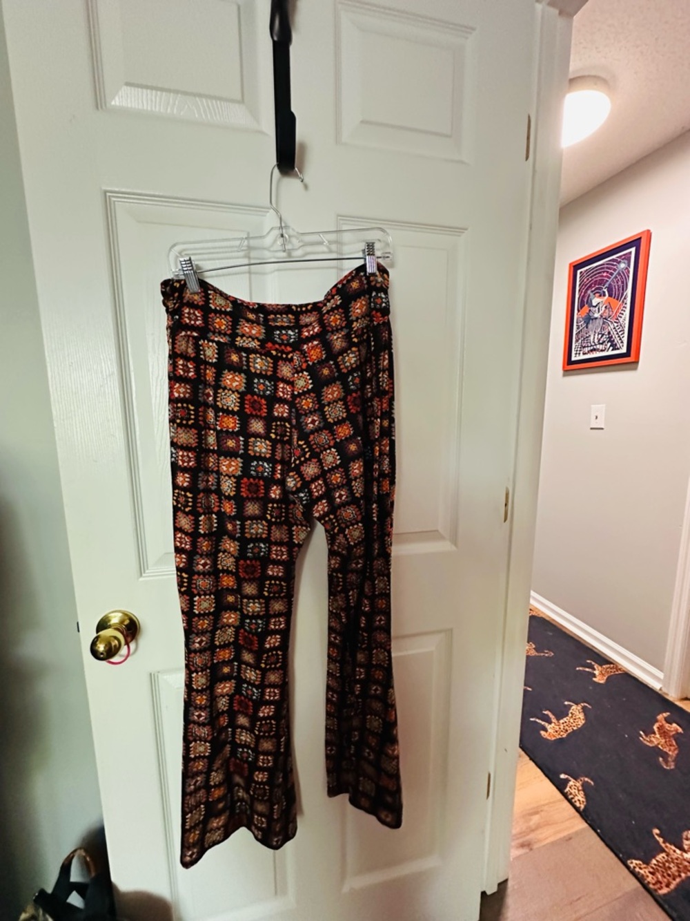 Earthbound | Crochet Pattern Flared Pants - Black with Warm Tones